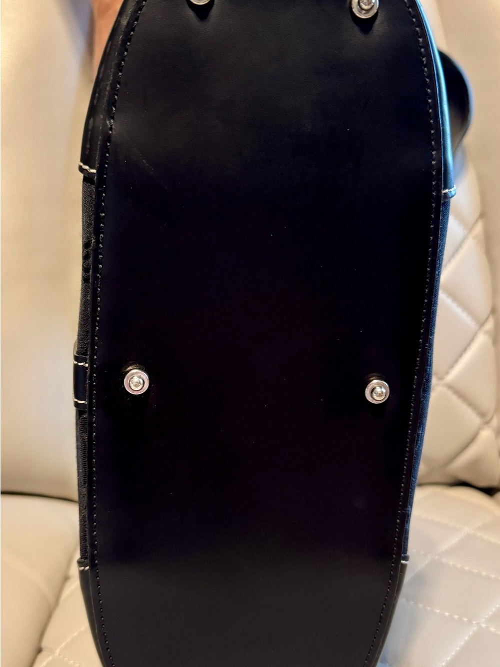 Dooney & Bourke Black Logo Hobo with Silver-Tone Hardware - Picture 4 of 7